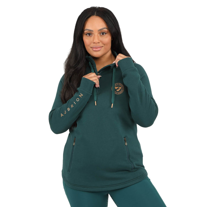 Aubrion Elm Half Zip Sweatshirt, Dark Green - SEP248 - Small - 1