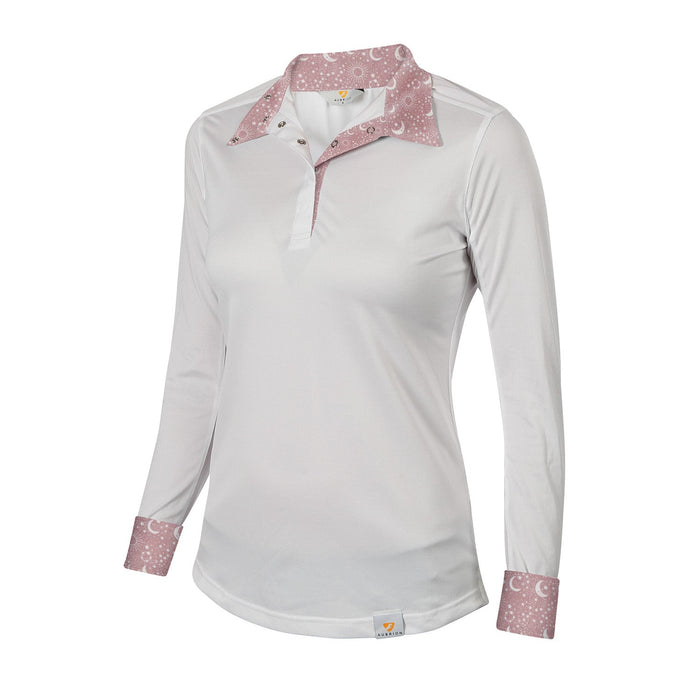 Aubrion Girl's Equestrian Style Long Sleeve Show Shirt - SEP4S6 - Medium - Moonstar - 3