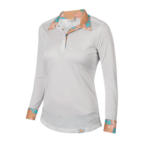 Aubrion Girl's Equestrian Style Long Sleeve Show Shirt - SEP5AE - Small - Ditsy - 1