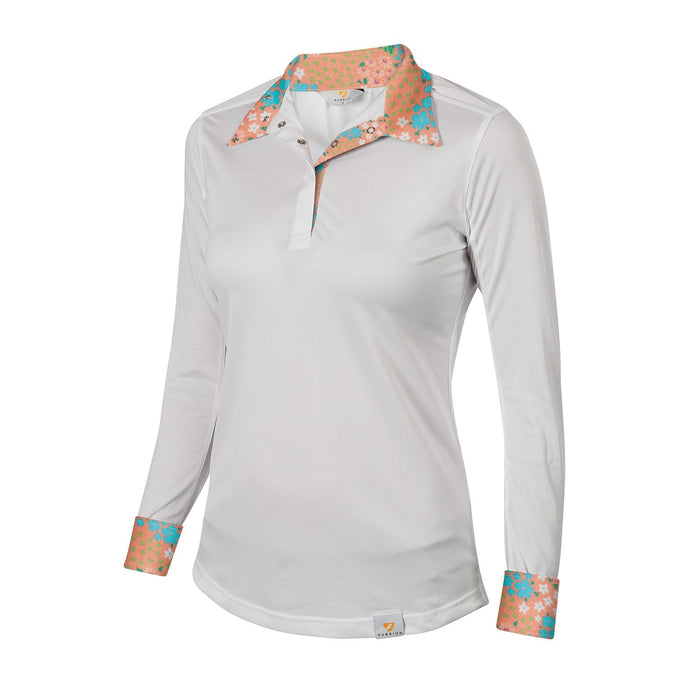 Aubrion Girl's Equestrian Style Long Sleeve Show Shirt - SEP5AE - Small - Ditsy - 1