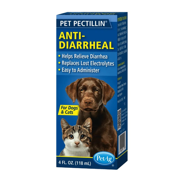 PetAg PET Pectillin, 4 oz – Diarrhea Relief for Cats and Dogs with Pectin & Kaolin