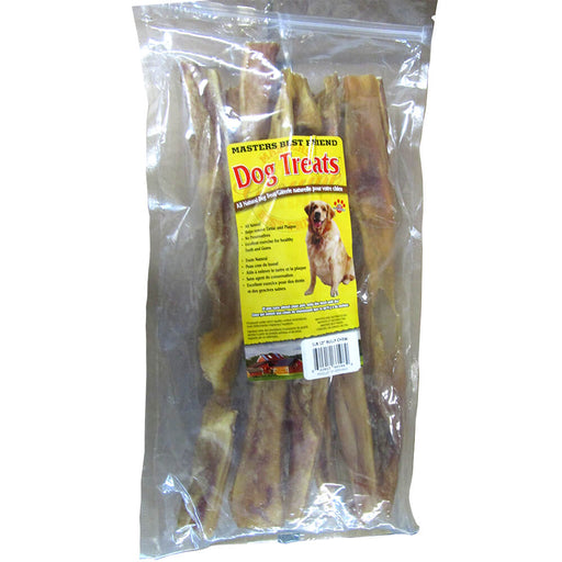 Beef Bully Dog Chews, 1 lb – All Natural Long - Lasting Rawhide Chews - 031MBF-66196 - Beef - 12"L - 3