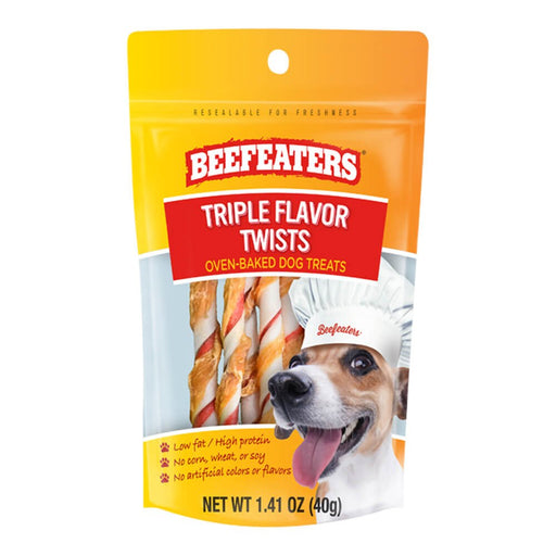 Beefeaters Triple Chicken Flavor Dog Twists - 031BE-02151 - 1.41 oz - Chicken - 2