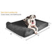 Big Barker 7" Thick Headrest Dog Bed – Orthopedic Foam Bed for Large & Giant Breed Dogs, Vet Recommended, Machine Washable - Jeffers - Dog Supplies > Dog Beds