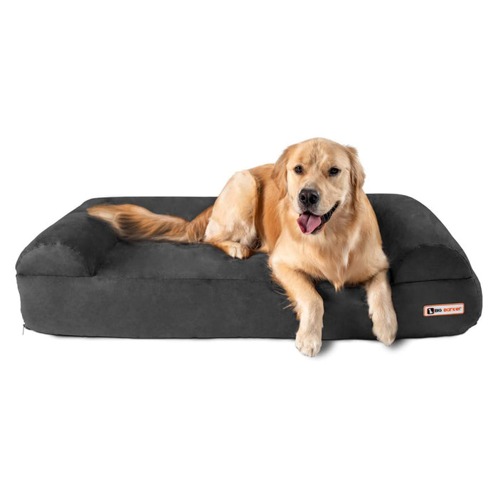 Big Barker 7" Thick Orthopedic Sofa Dog Bed for Large & Giant Breed Dogs – Vet Recommended, Joint Support, Durable Foam - H7Z1 - Charcoal - Large – 48" x 30" x 7" - 1 ct - 16
