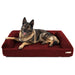 Big Barker 7" Thick Orthopedic Sofa Dog Bed for Large & Giant Breed Dogs – Vet Recommended, Joint Support, Durable Foam - H7Z4 - Burgundy - XLarge – 52" x 36" x 7" - 1 ct - 24