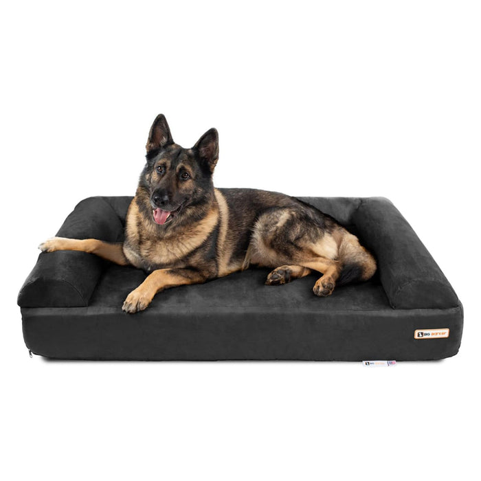 Big Barker 7" Thick Orthopedic Sofa Dog Bed for Large & Giant Breed Dogs – Vet Recommended, Joint Support, Durable Foam - H7Z5 - Charcoal - XLarge – 52" x 36" x 7" - 1 ct - 27