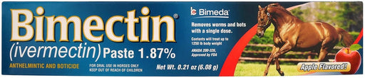 Bimectin Paste Horse Dewormer, 1-Dose - 4CB1 - Apple - Single Pack - 1