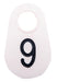 Bock's White Nylon Numbered Identification Tags, 1 - 100, Single Tag - DAXX - 6 - 2
