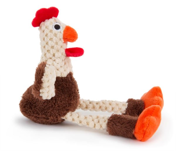 Brown Skinny Rooster Dog Toy - J61AS - Mini - 3