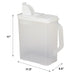 6-QT Pet Food Dispenser Color White Lid / Clear Base