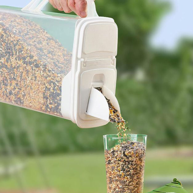 6-QT Pet Food Dispenser Color White Lid / Clear Base