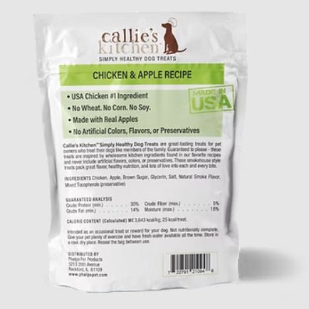 Callie’s Kitchen Gourmet Dog Treats Variety Pack – Organic & Plant - Based Options, Grain - Free, Healthy Soft Jerky Snacks, Made in USA - PH3AM - 24oz - Chicken & Apple - 14