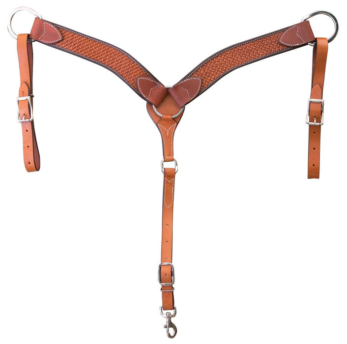 Cashel Chestnut Basket Stamp Breast Collar - QL1Z - 1