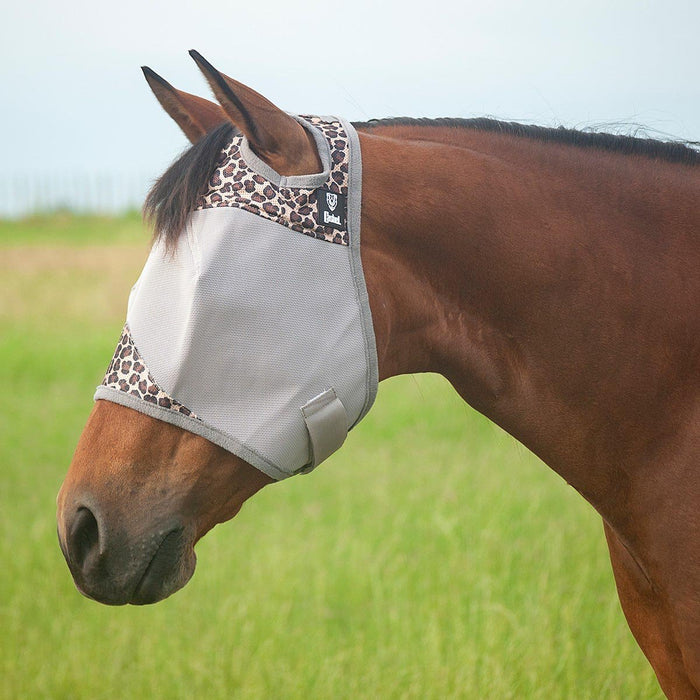 Cashel Crusader Fly Mask for Horses with Forelock Hole and UV Sun Block - QL1G2 - Leopard - Foal - 1