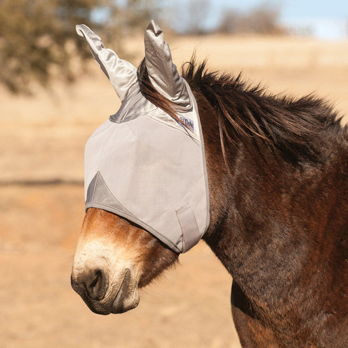 Cashel Crusader Fly Mask for Mules & Donkeys with Ears, UV Protection & Soft Mesh Comfort - QL1DL - XXSmall (27") - 2