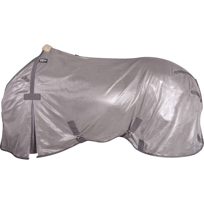 Cashel Economy Standard Neck Fly Sheet for Horses – Lightweight, UV & Insect Protection - QLB8 - Grey - 74" - 76" - 5