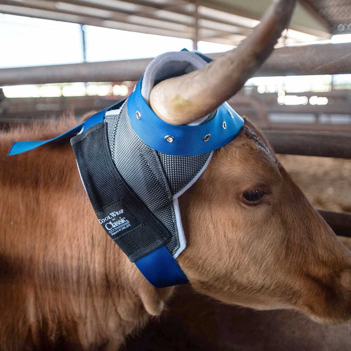 Cattle Clear Vision Cool Wrap Horn Wrap for Roping - CR1XS - Grey/Blue - 6