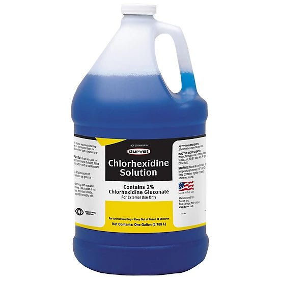 Chlorhexidine Cleaning Solution for Horses & Dogs, Gallon - 7VUQ - Gallon - 1