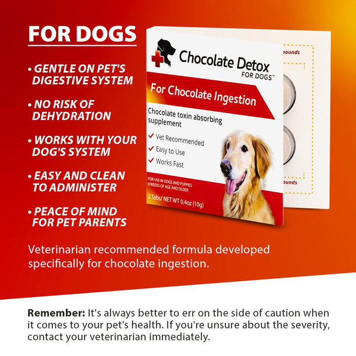 Chocolate Detox for Dogs, 2 Tablets - CH2AA - Beef Liver - 2 ct - 3