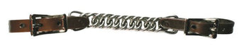 Circle Y Double Flat Link Curb Chains for Horses - 941D2 - 4.5" - Walnut - 1
