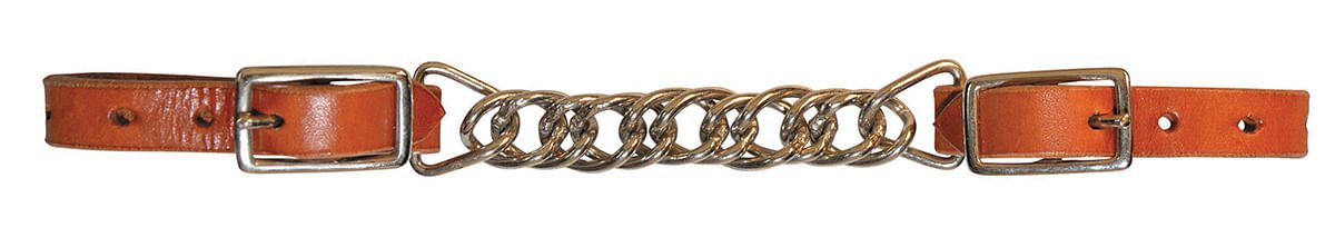 Circle Y Double Flat Link Curb Chains for Horses - 941D3 - 4.5" - Regular Oil - 2