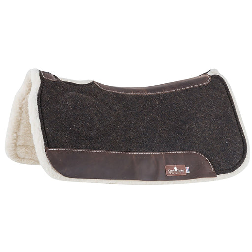 Classic Equine BioFit Correction Fleece Saddle Pad - CR1VC - Black with White Fleece - 30" x 32" - 1