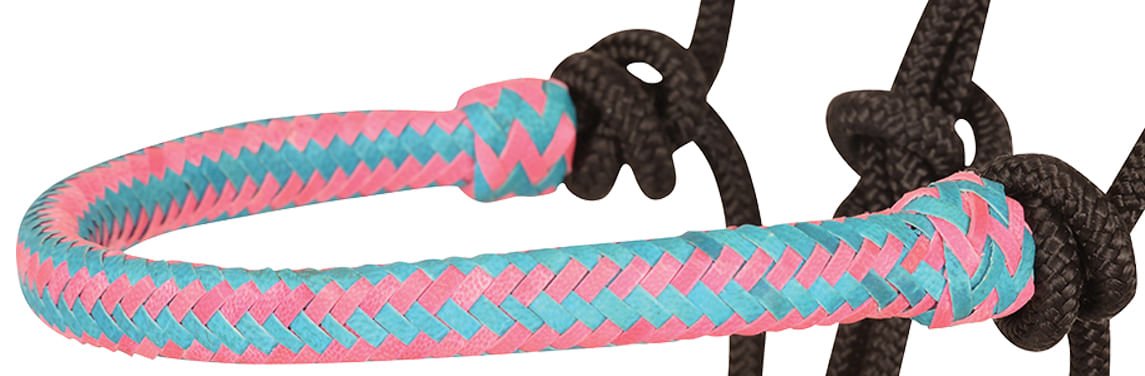 Classic Equine Braided Rawhide Nylon Rope Halter - CR8V - Natural - 10