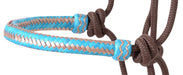 Classic Equine Braided Rawhide Nylon Rope Halter - CR91 - Turquoise/Gold - 20