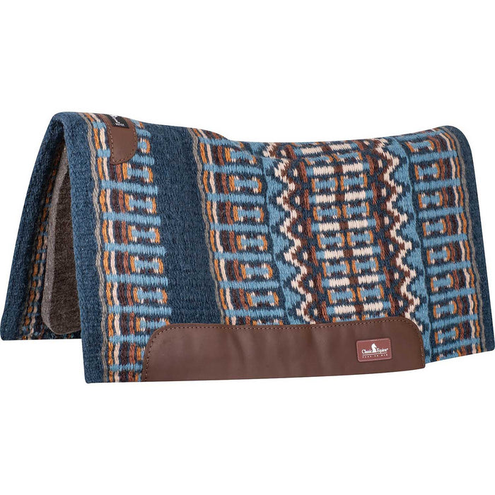 Classic Equine Classic Blanket Top Saddle Pad - CR1UZ - Navy/Steel Grey - 32" x 34" - 1" - 4