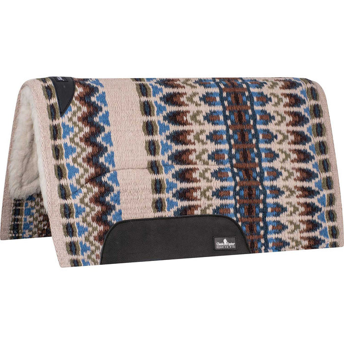 Classic Equine SensorFlex Blanket Top Saddle Pad - CR1UN - Latte/Moss Green - 34" x 38" - 1" - 8