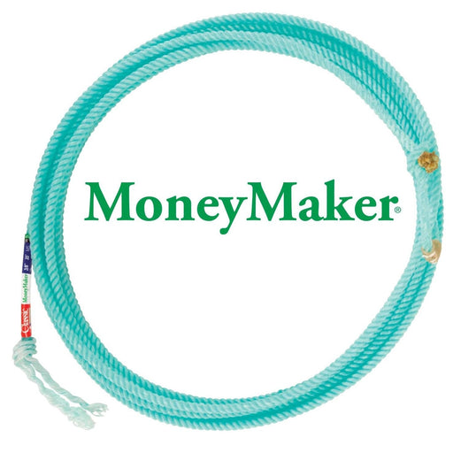 Classic Rope MoneyMaker 3-Strand Team Roping Rope, 3/8" Diameter - CR1XC - XX-Soft - 30 ft Head - Blue - 1