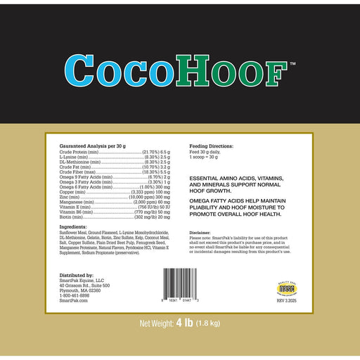 CocoHoof, Hoof Formula with Omega Fatty Acids for Horses, Pellets - SMACV - 4 lb - 2