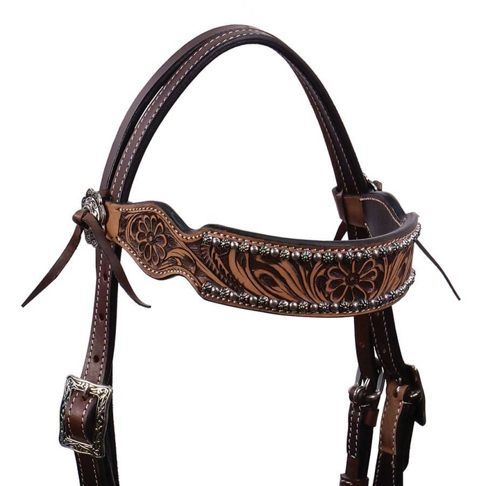 Cody Pro Flower Tooled Headstall