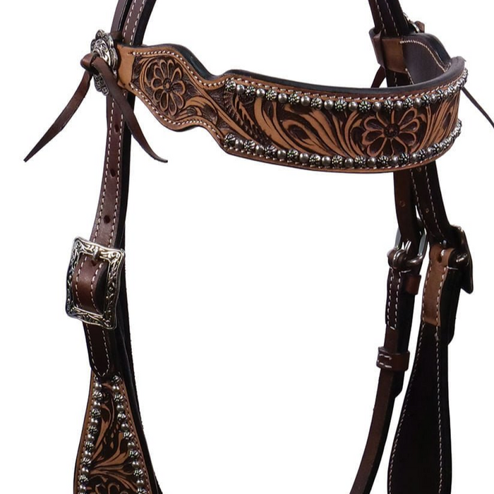 Cody Pro Flower Tooled Headstall