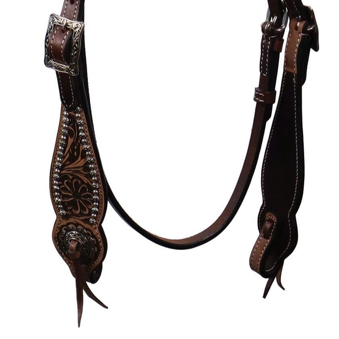 Cody Pro Flower Tooled Headstall