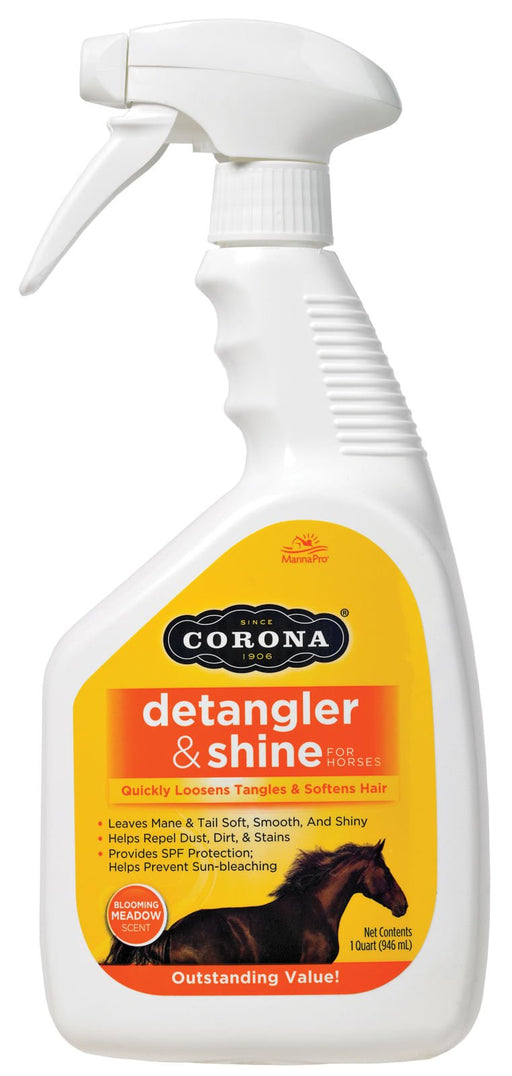 Corona Detangler & Shine Grooming for Horses, 32 oz - CADA - 1