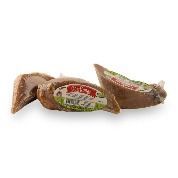 Cowbones Filled with Beef Ligament Natural Dog Chew - PCI37-3 - Liver - 3 Pack - 3