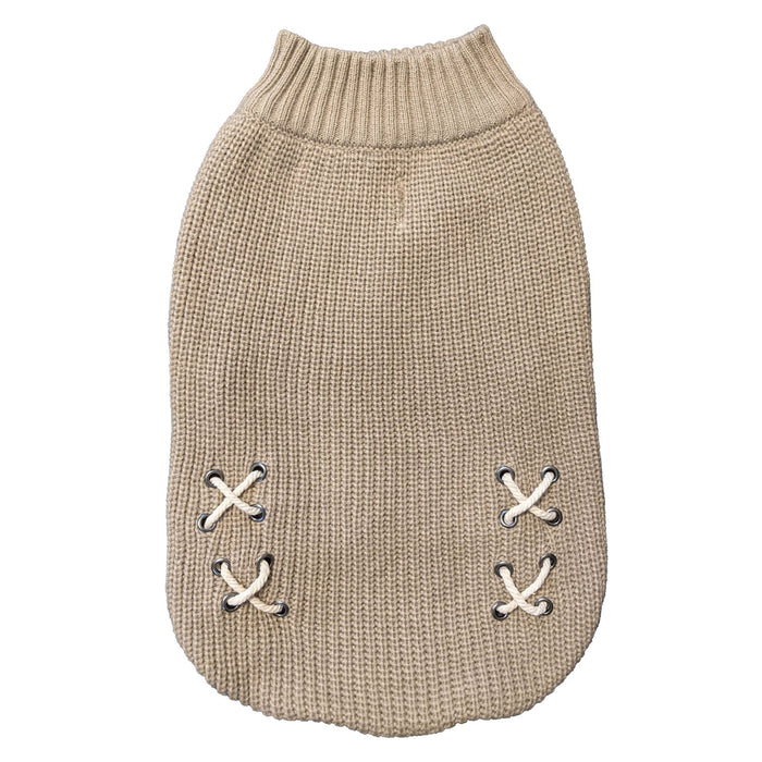 Criss Cross Sweater for Dogs - RR3L2 - Taupe - XSmall - 1