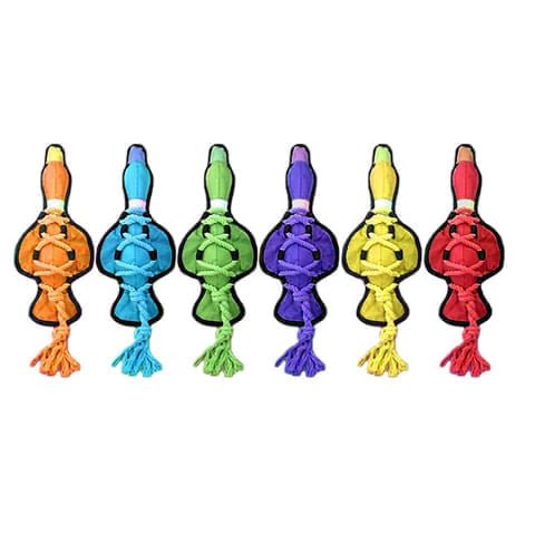 Cross Ropes Durable "Ballistic" Nylon Duck Toy, 11.5" - MRA1 - Duck - Assorted Colors - 1
