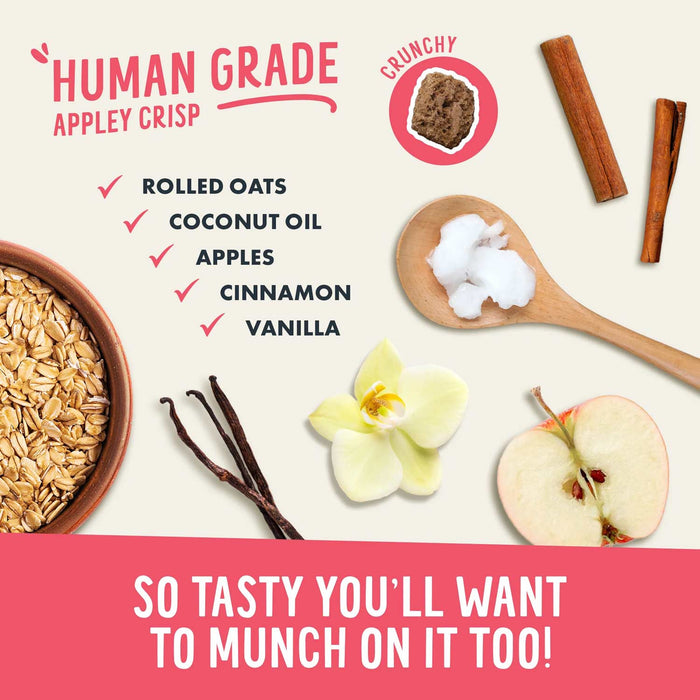 Crunchy Munchie Natural Treats for Dogs, 5 oz - HE2A4 - 5 oz - Apple Crisp - 10