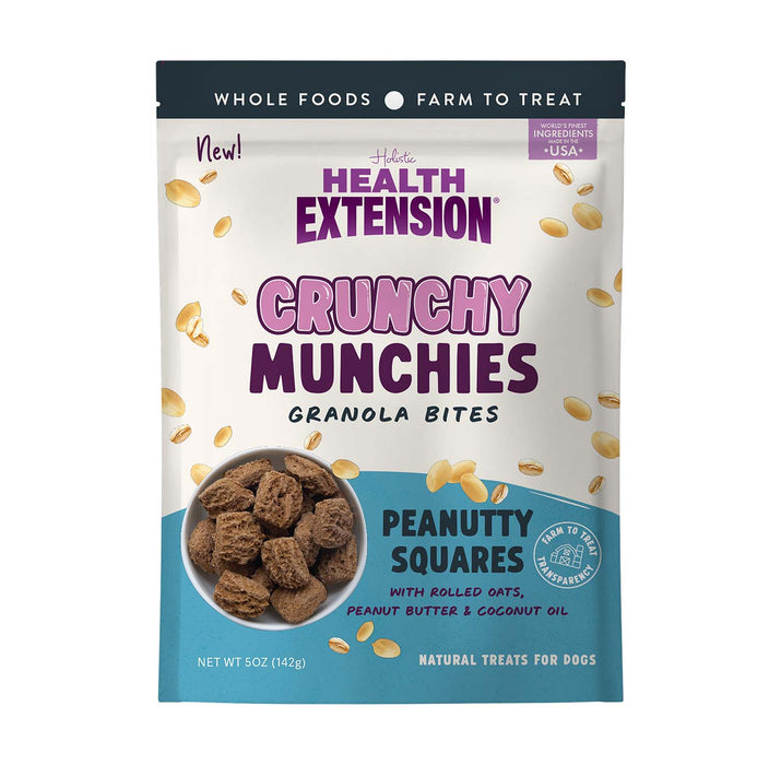Crunchy Munchie Natural Treats for Dogs, 5 oz - HE2A5 - 5 oz - Peanutty Squares - 11