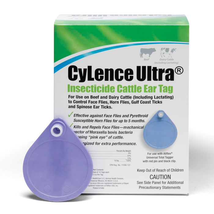 CyLence Ultra Insecticide Ear Tags, 20 Fly Tags - CUCB - 1