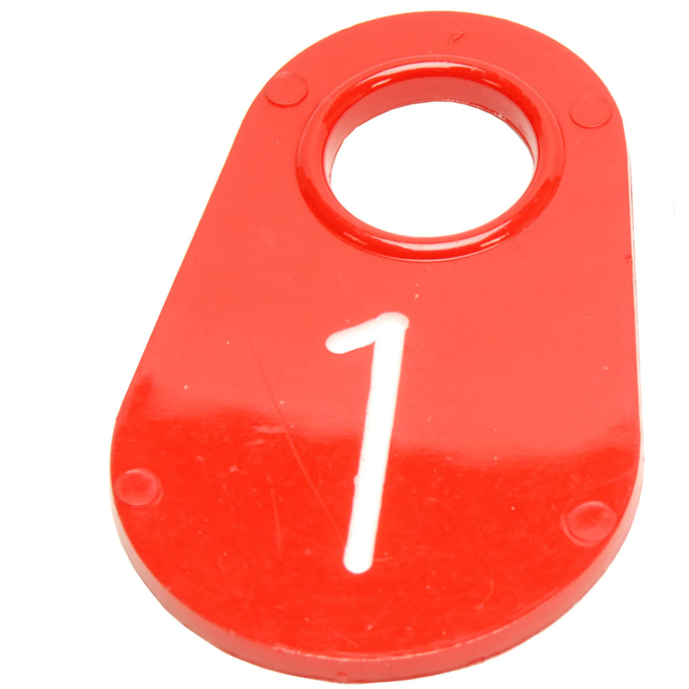 Red Tag Less Red Numbered Nylon Tags 1-100 — Pet Supplies 4 Less