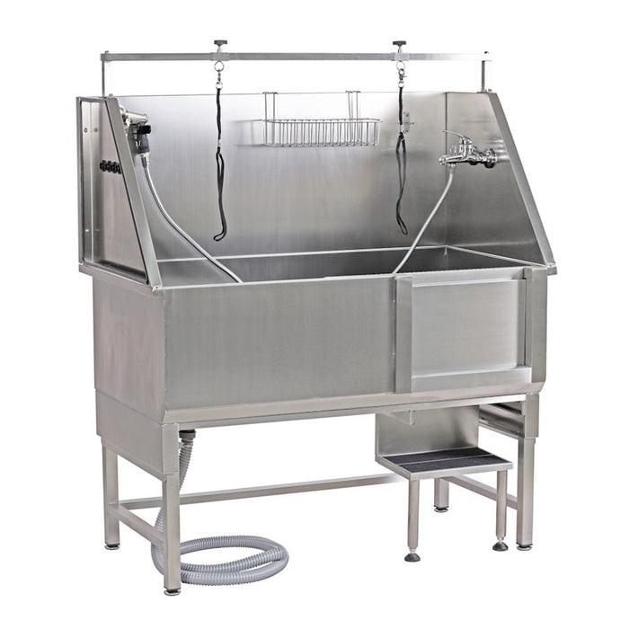 Davis Professional Stainless Steel Bathing Tub for Dogs - DDNM - 53"H x 27.5"W x 50"L - 1