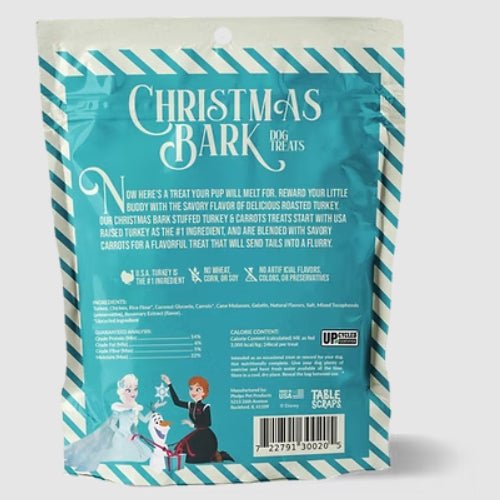Disney Christmas Bark Jerky Dog Treats, 5 oz  Roast Beef, Turkey & Pineapple Flavors, Grain - Free, Healthy Soft Holiday Treats, Made in USA - PH3M - Stuffed Turkey & Carrots - 5 oz - 6