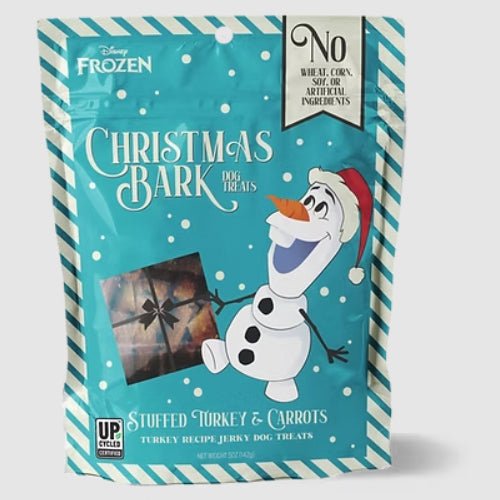 Disney Christmas Bark Jerky Dog Treats, 5 oz  Roast Beef, Turkey & Pineapple Flavors, Grain - Free, Healthy Soft Holiday Treats, Made in USA - PH3M - Stuffed Turkey & Carrots - 5 oz - 5