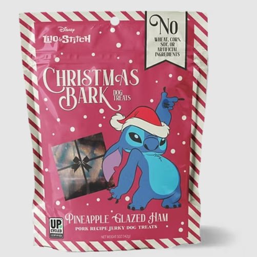 Disney Christmas Bark Jerky Dog Treats, 5 oz  Roast Beef, Turkey & Pineapple Flavors, Grain - Free, Healthy Soft Holiday Treats, Made in USA - PH3N - Pineapple Glazed Ham - 5 oz - 9