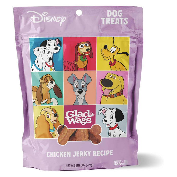 Disney Glad Wags Chicken Jerky Dog Treats – Real Chicken, Grain - Free, Healthy Soft Jerky Snacks, Made in USA - PH3Y - 8oz - 3
