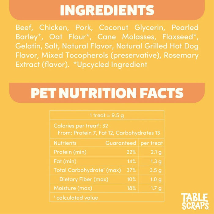 Disney Table Scraps Dog Treats  All Natural, USA Made, Upcycled Ingredients, 5 oz - PH3C - Hot Diggity Dog - 5 oz - 12